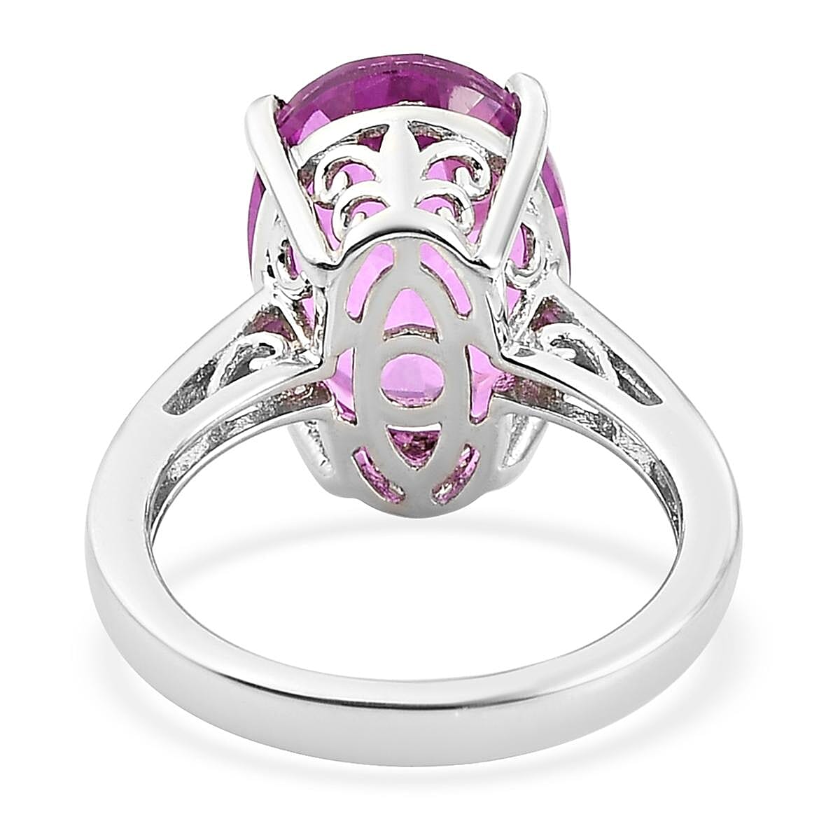Patroke Quartz Solitaire Ring in Platinum Over Sterling Silver 6.15 ctw image number 4