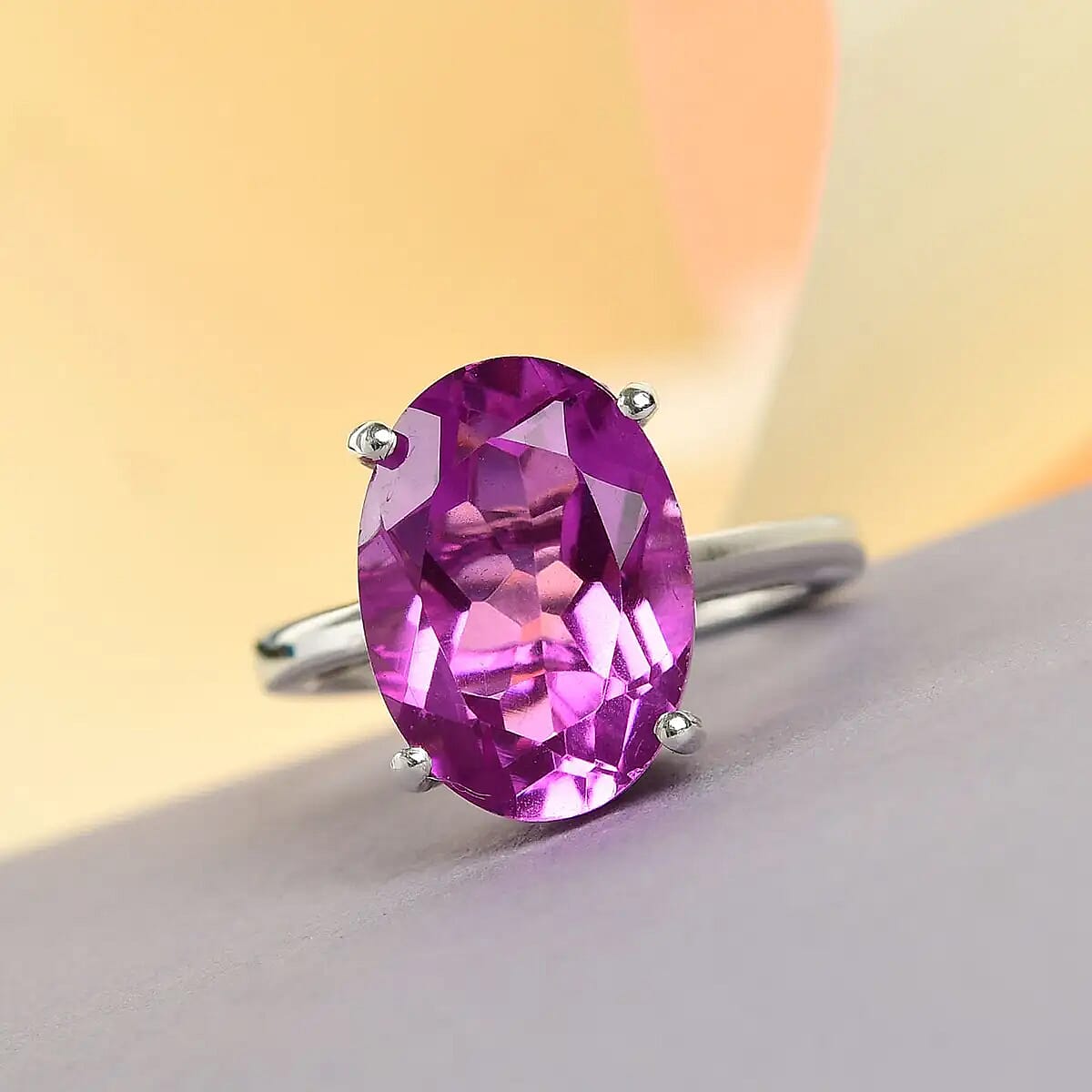 Patroke Quartz Solitaire Ring in Platinum Over Sterling Silver (Size 9.0) 6.15 ctw image number 1