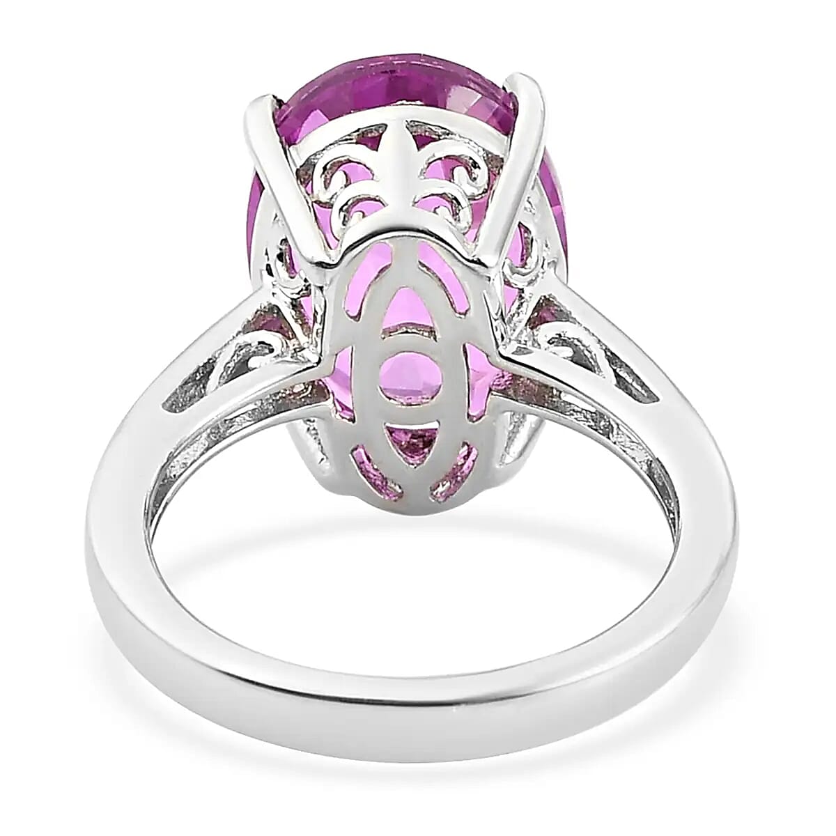 Patroke Quartz Solitaire Ring in Platinum Over Sterling Silver (Size 9.0) 6.15 ctw image number 4