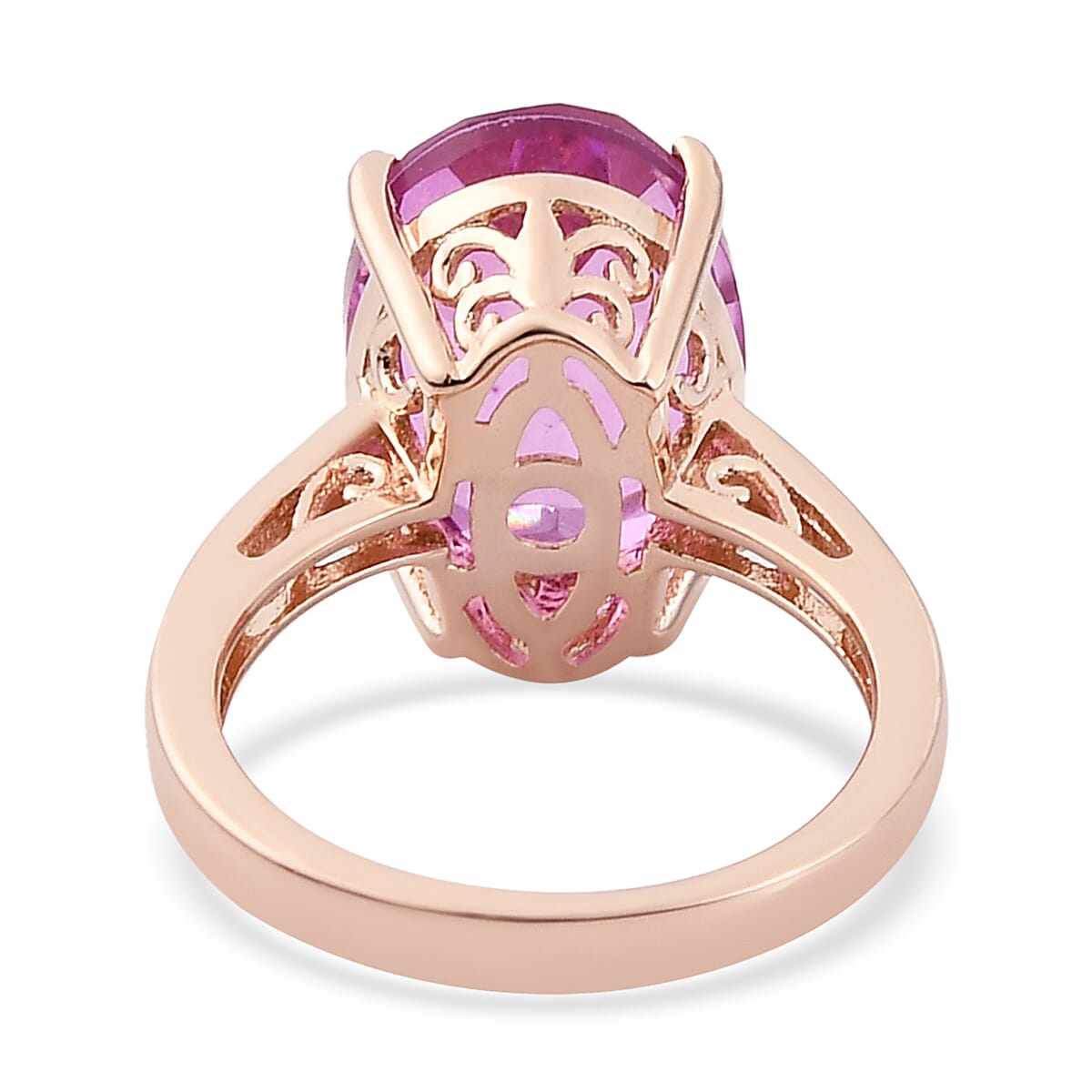 Patroke Quartz Solitaire Ring in Vermeil Rose Gold Over Sterling Silver (Size 7.0) 6.15 ctw image number 4