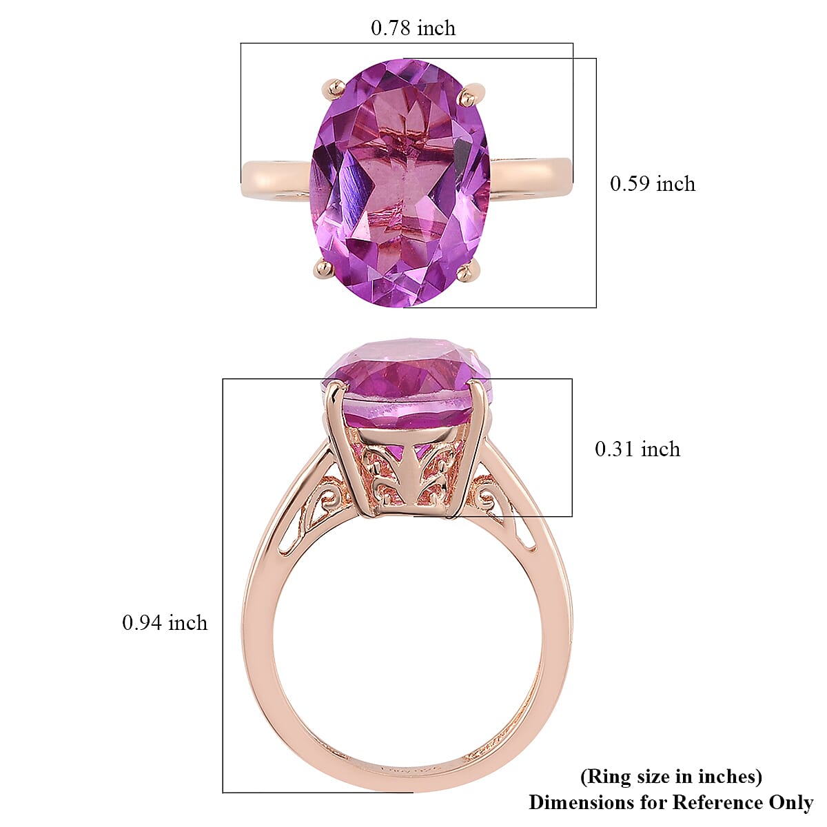 Patroke Quartz Solitaire Ring in Vermeil Rose Gold Over Sterling Silver (Size 7.0) 6.15 ctw image number 5