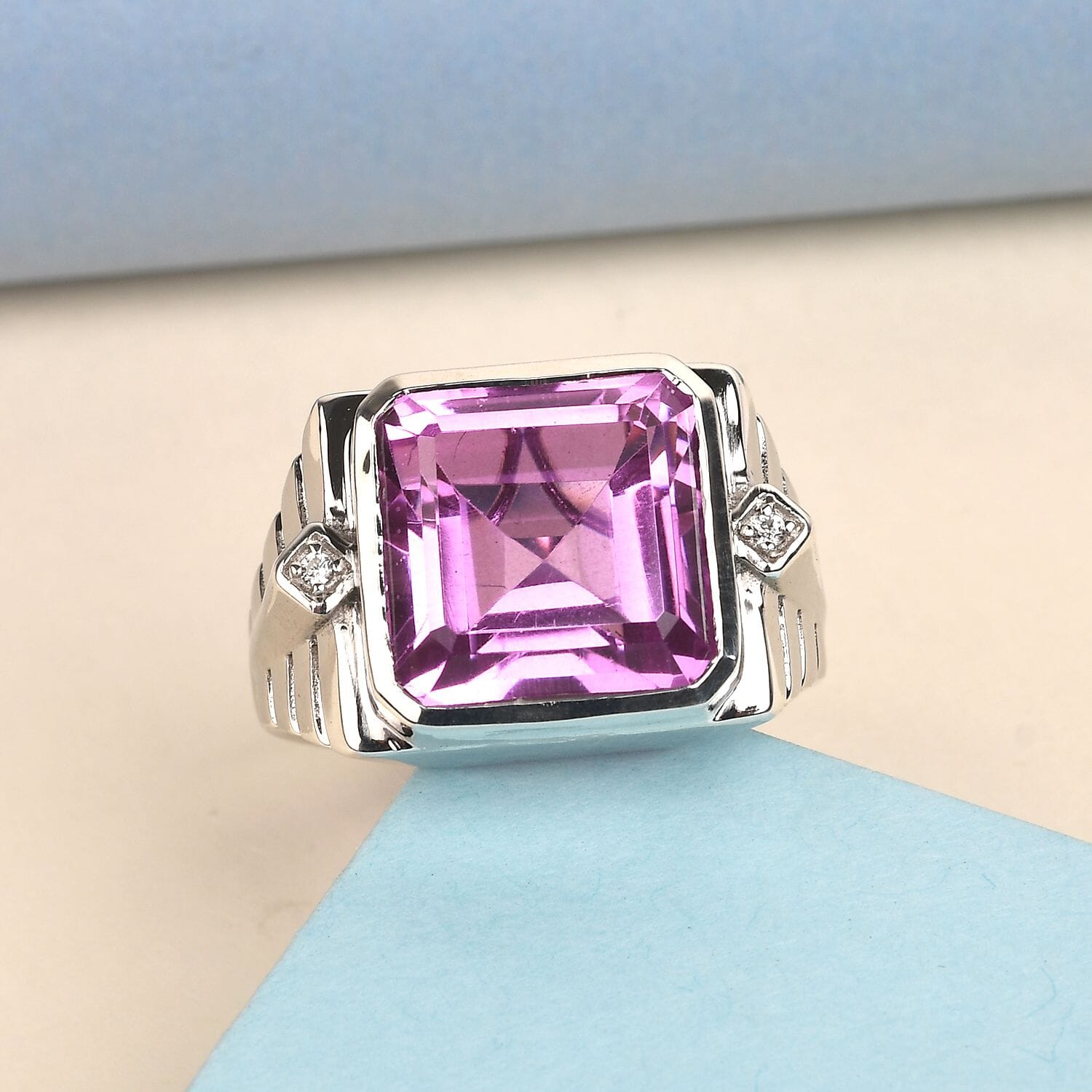 Buy Patroke Quartz (Triplet) and White Zircon Men's Ring in