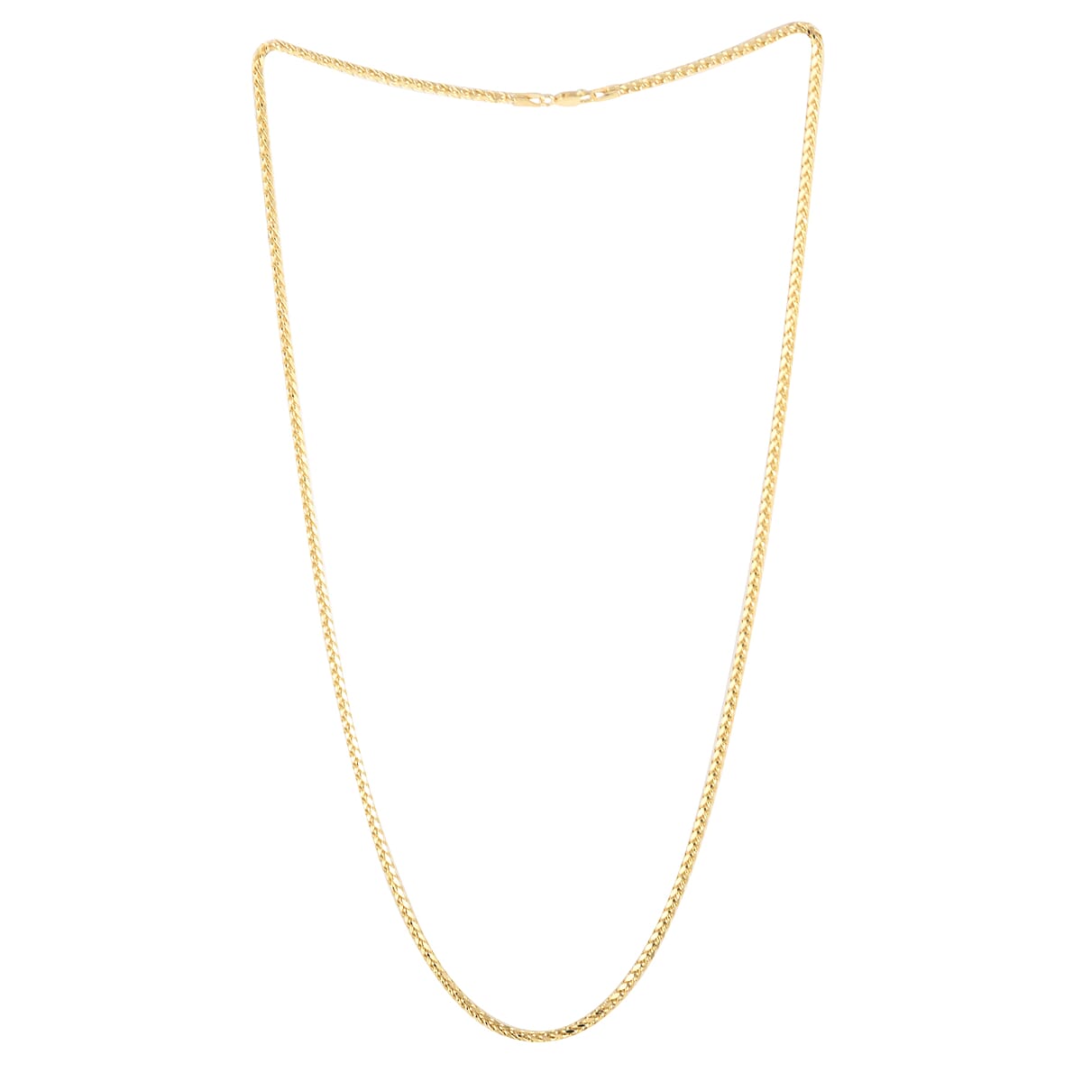 California Closeout Deal 10K Yellow Gold 3mm Palm Necklace 22 Inches 9.20 Grams image number 3