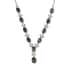 AAA Bohemian Moldavite and White Zircon Necklace 18 Inches in Platinum Over Sterling Silver 4.40 ctw image number 0
