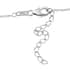 AAA Bohemian Moldavite and White Zircon Necklace 18 Inches in Platinum Over Sterling Silver 4.40 ctw image number 4