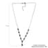 AAA Bohemian Moldavite and White Zircon Necklace 18 Inches in Platinum Over Sterling Silver 4.40 ctw image number 5