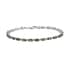 AAA Bohemian Moldavite Tennis Bracelet in Platinum Over Sterling Silver (7.25 In) 4.25 ctw image number 0