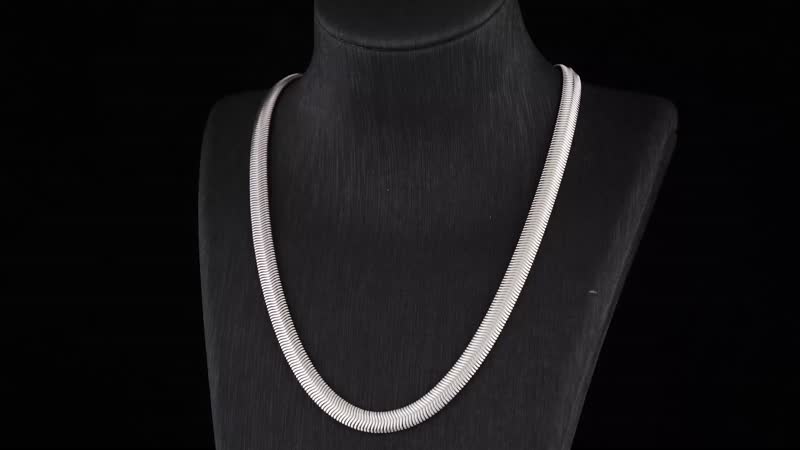 Adjustable Bolo Snake Necklace in Stainless Steel 17 Grams