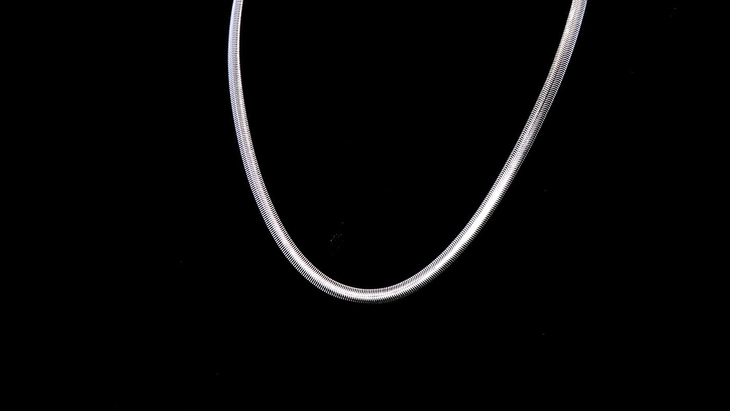 Adjustable Bolo Snake Necklace in Stainless Steel 17 Grams