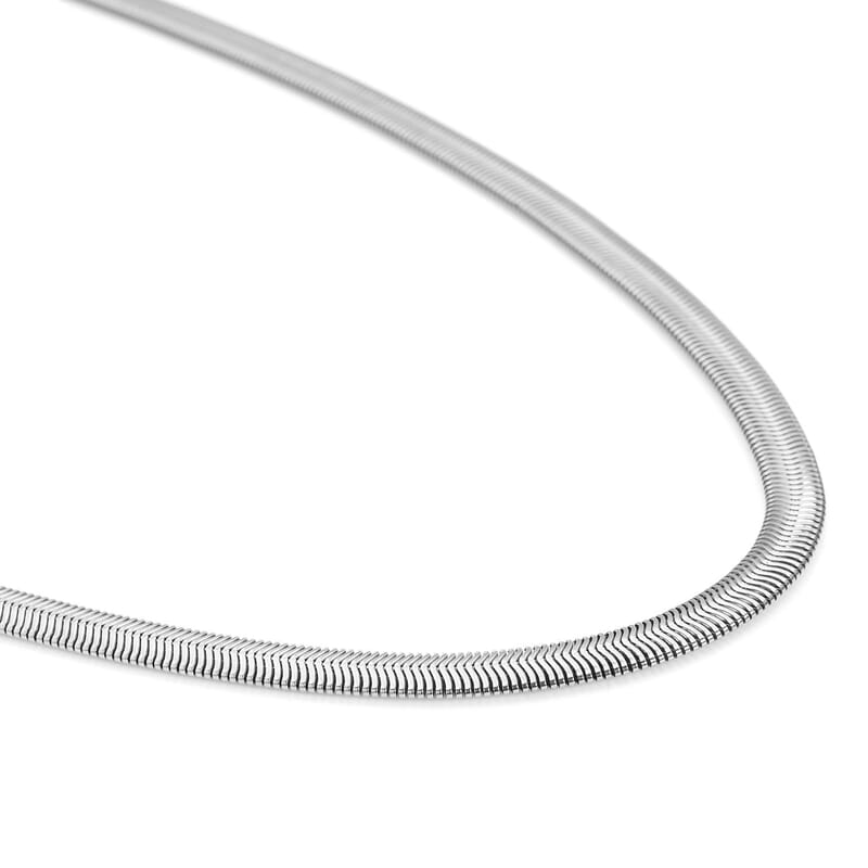 Adjustable Bolo Snake Necklace in Stainless Steel 17 Grams, Tarnish-Free, Waterproof, Sweat Proof Jewelry