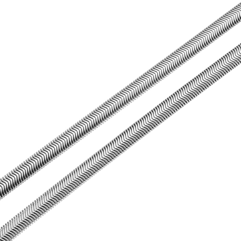Adjustable Bolo Snake Necklace in Stainless Steel 17 Grams, Tarnish-Free, Waterproof, Sweat Proof Jewelry