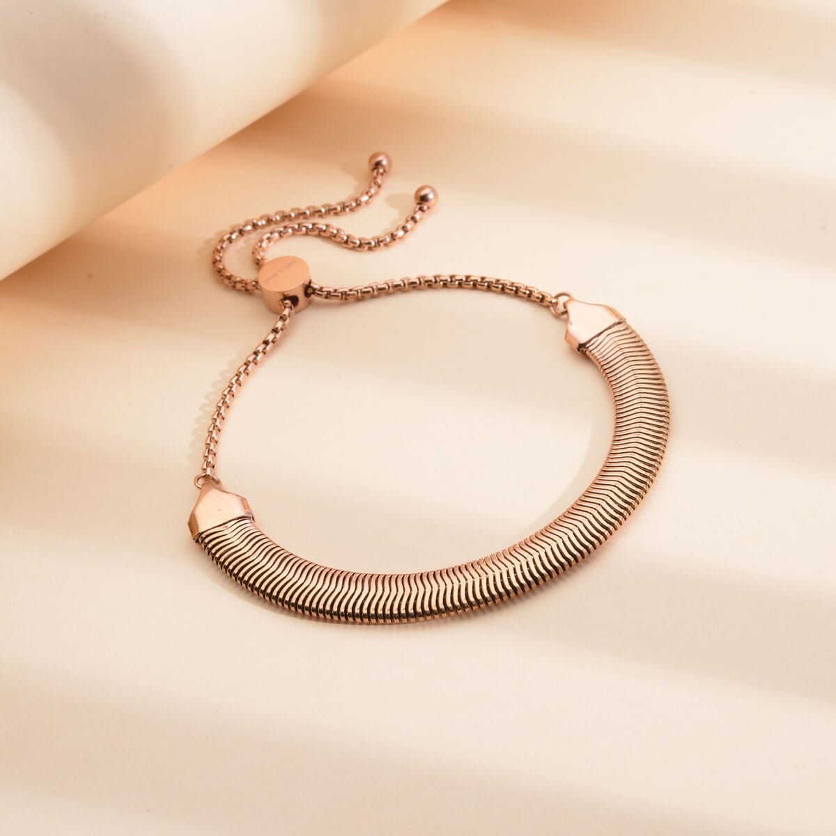 Snake Bolo Bracelet in ION Plated RG Stainless Steel | Tarnish-Free, Waterproof, Sweat Proof Jewelry image number 1