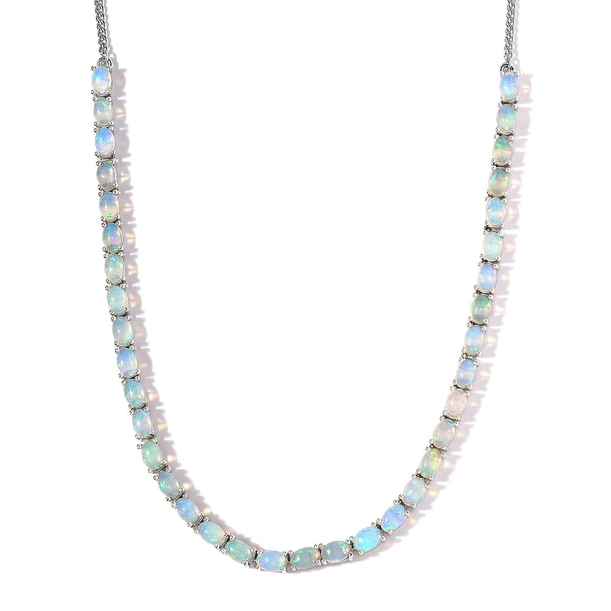 Premium Ethiopian Welo Opal Necklace 18 Inches in Platinum Over Sterling Silver 10.10 ctw image number 0