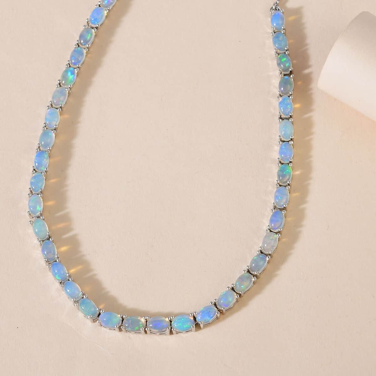 Premium Ethiopian Welo Opal Necklace 18 Inches in Platinum Over Sterling Silver 10.10 ctw image number 1