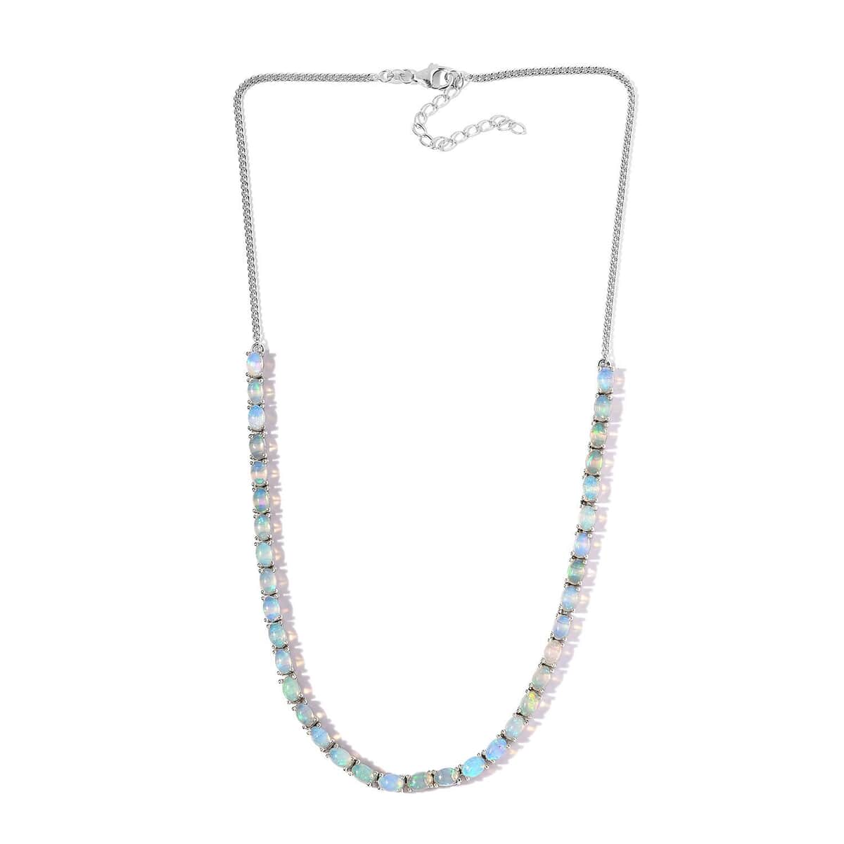 Premium Ethiopian Welo Opal Necklace 18 Inches in Platinum Over Sterling Silver 10.10 ctw image number 3