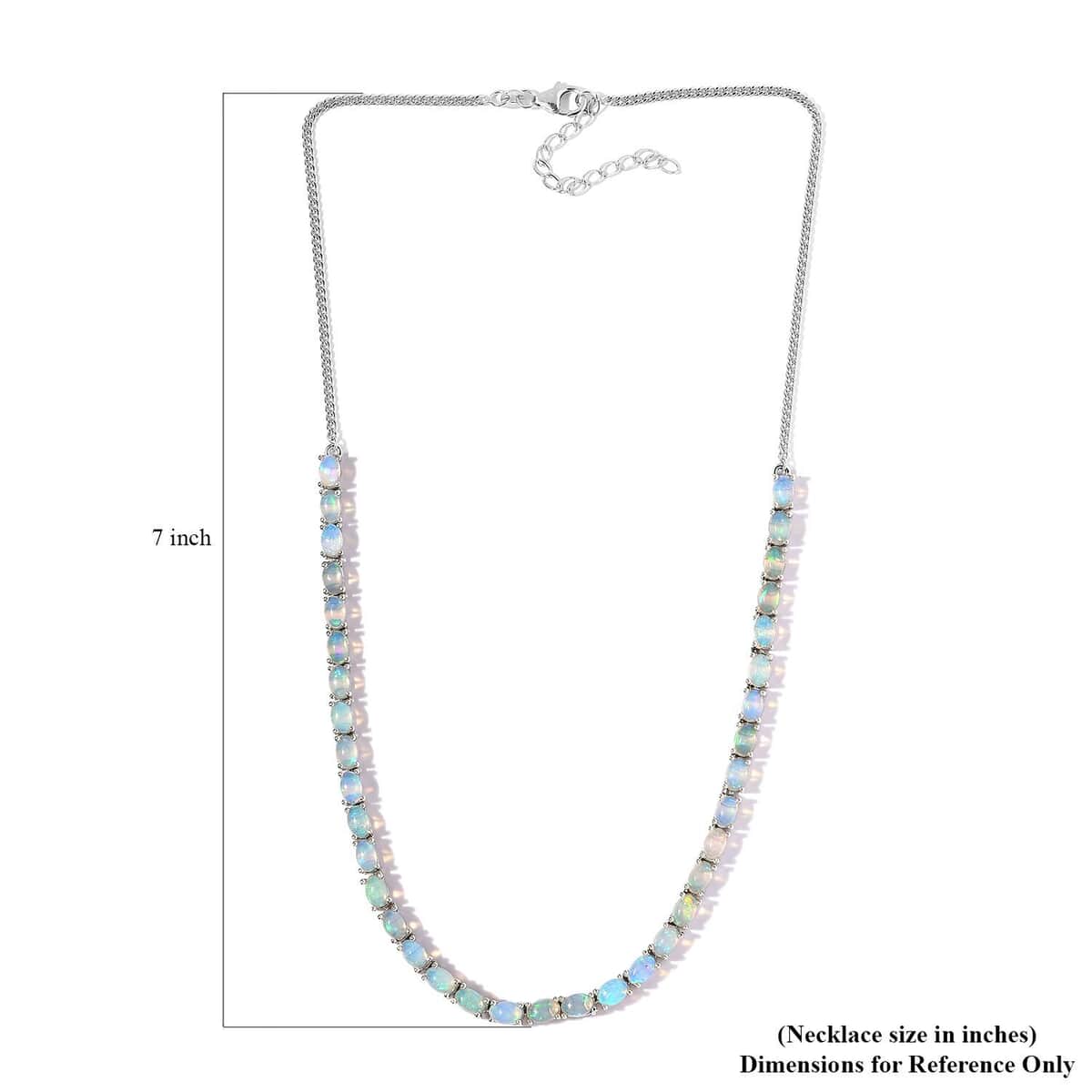 Premium Ethiopian Welo Opal Necklace 18 Inches in Platinum Over Sterling Silver 10.10 ctw image number 5