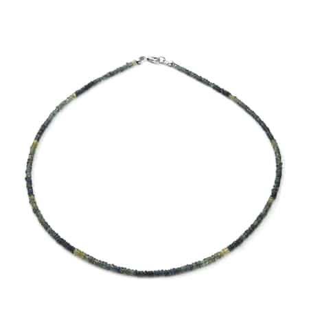 Parti Sapphire Beaded Necklace 18 Inches in Sterling Silver 45.00 ctw image number 0