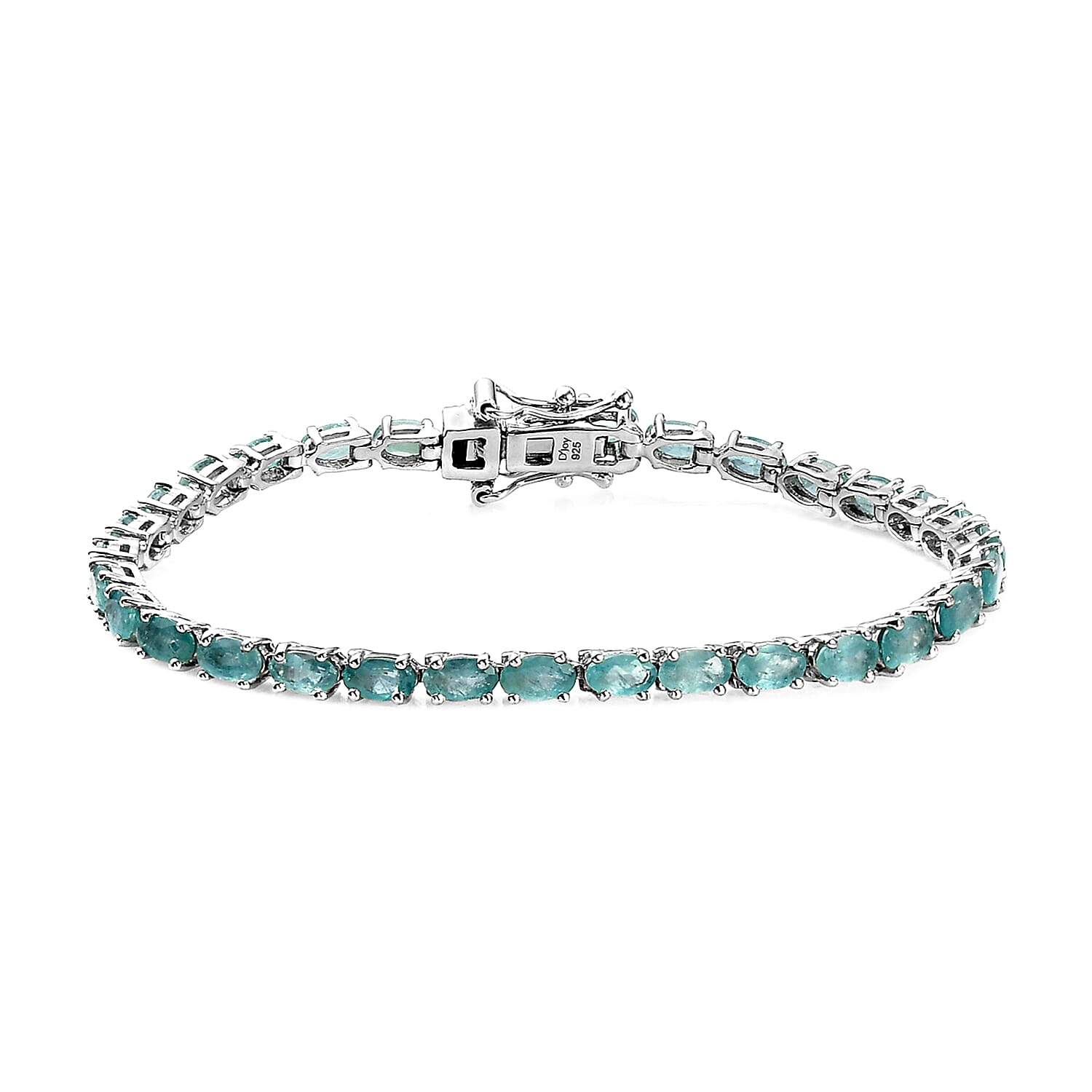 Premium Grandidierite Tennis Bracelet in Platinum Over Sterling Silver (6.50 In) 6.75 ctw