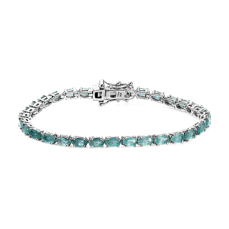 Premium Grandidierite Tennis Bracelet in Platinum Over Sterling Silver (6.50 In) 6.75 ctw