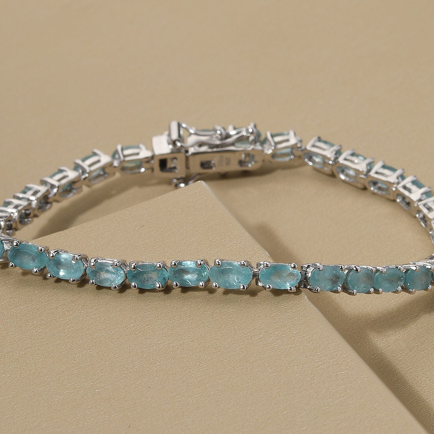 Premium Grandidierite Tennis Bracelet in Platinum Over Sterling Silver (6.50 In) 6.75 ctw
