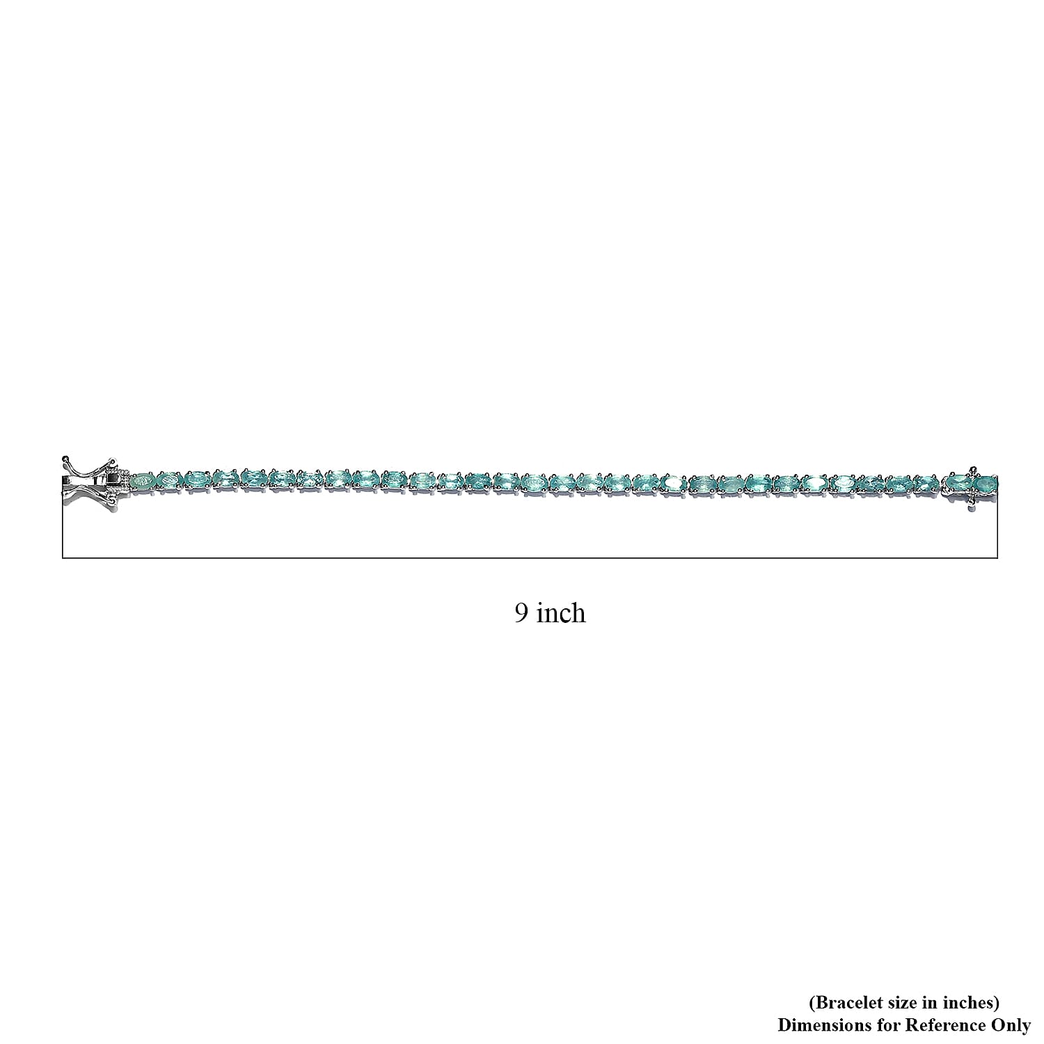 Premium Grandidierite Tennis Bracelet in Platinum Over Sterling Silver (6.50 In) 6.75 ctw