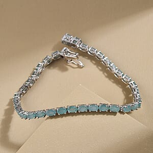 Premium Grandidierite Tennis Bracelet in Platinum Over Sterling Silver (7.25 In) 7.40 ctw