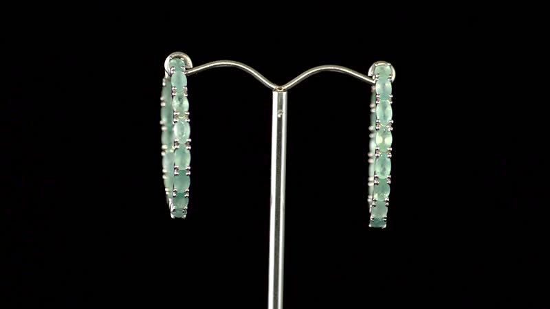Premium Grandidierite Inside Out Hoop Earrings in Platinum Over Sterling Silver 5.60 ctw