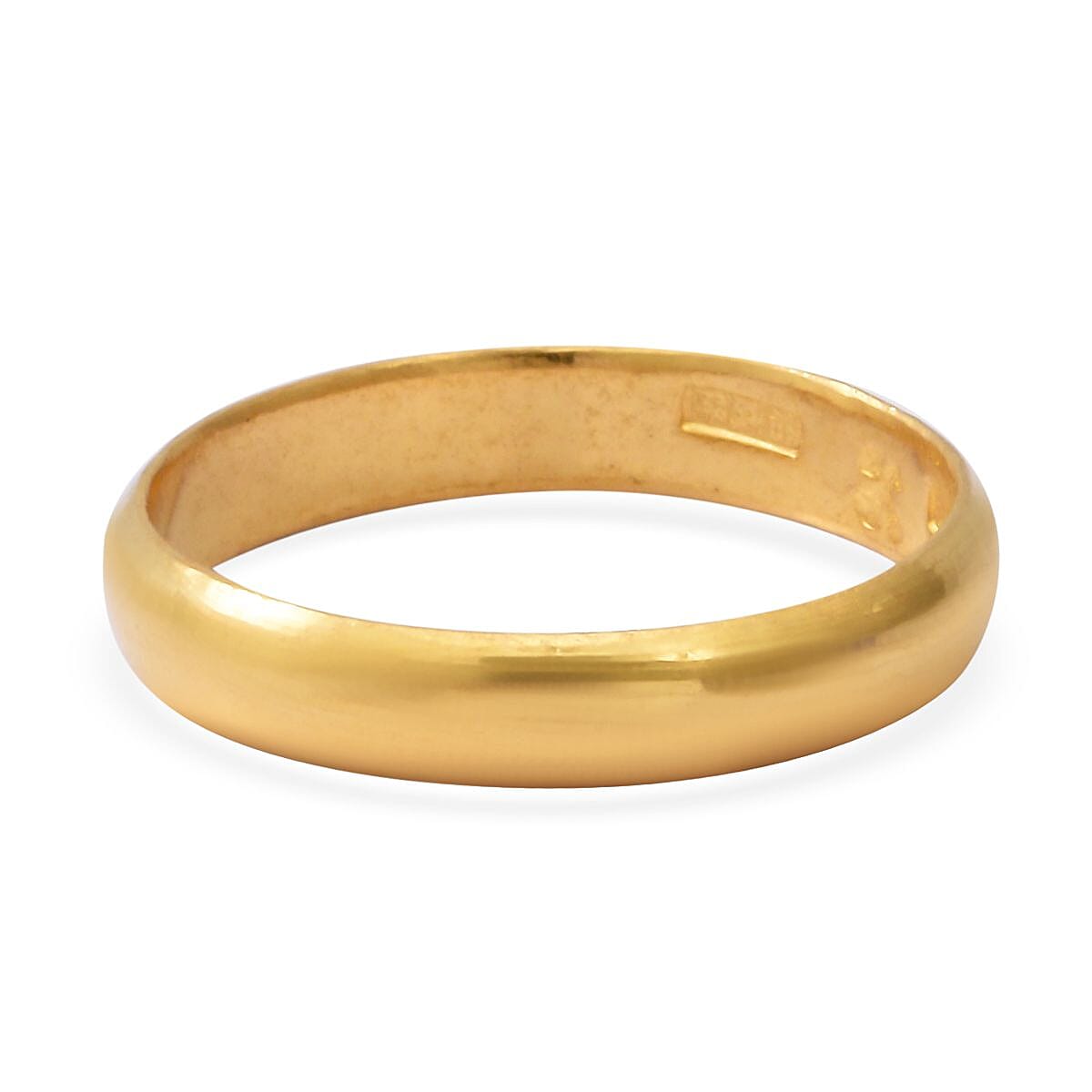 24K Yellow Gold Band Ring (Size 7.75) 3.80 Grams image number 3