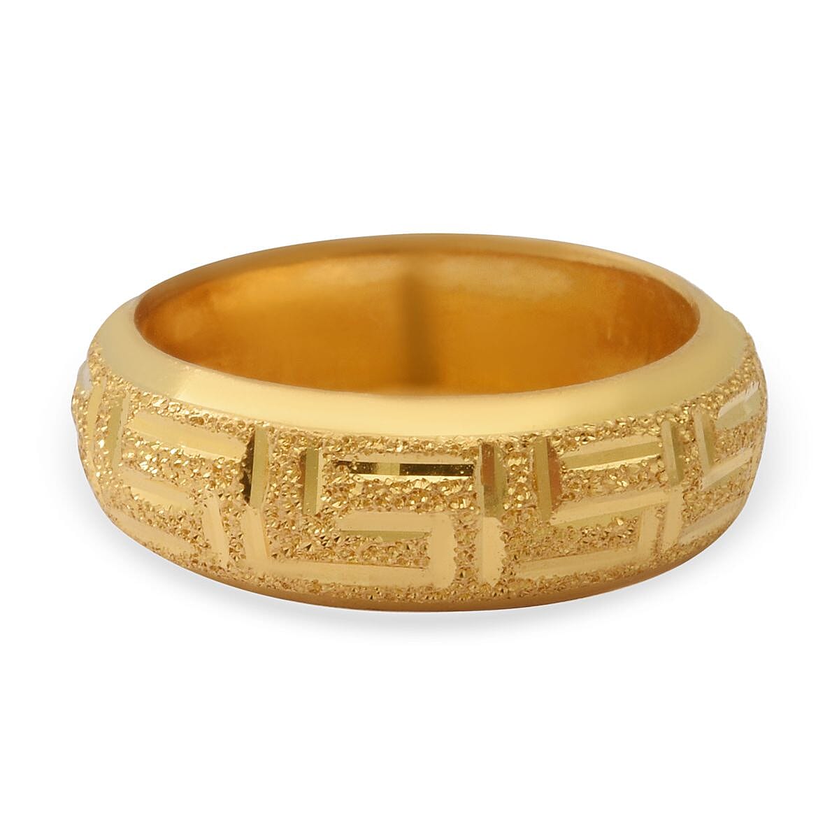 24K Yellow Gold Band Ring (Size 5.5) 3.80 Grams image number 3