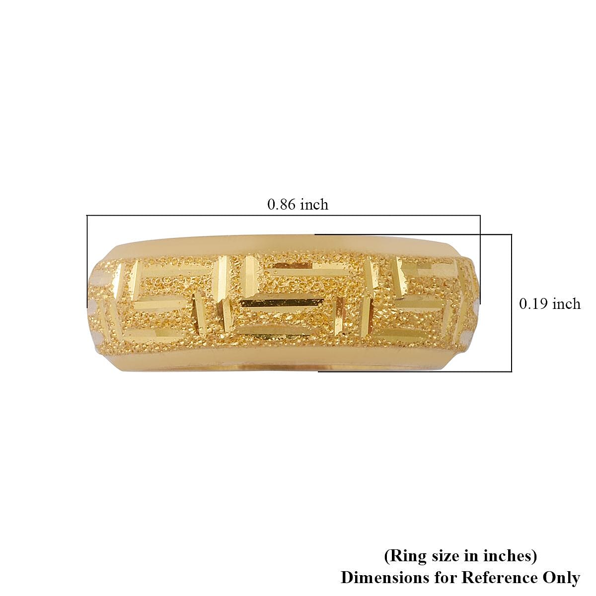 24K Yellow Gold Band Ring (Size 5.5) 3.80 Grams image number 4