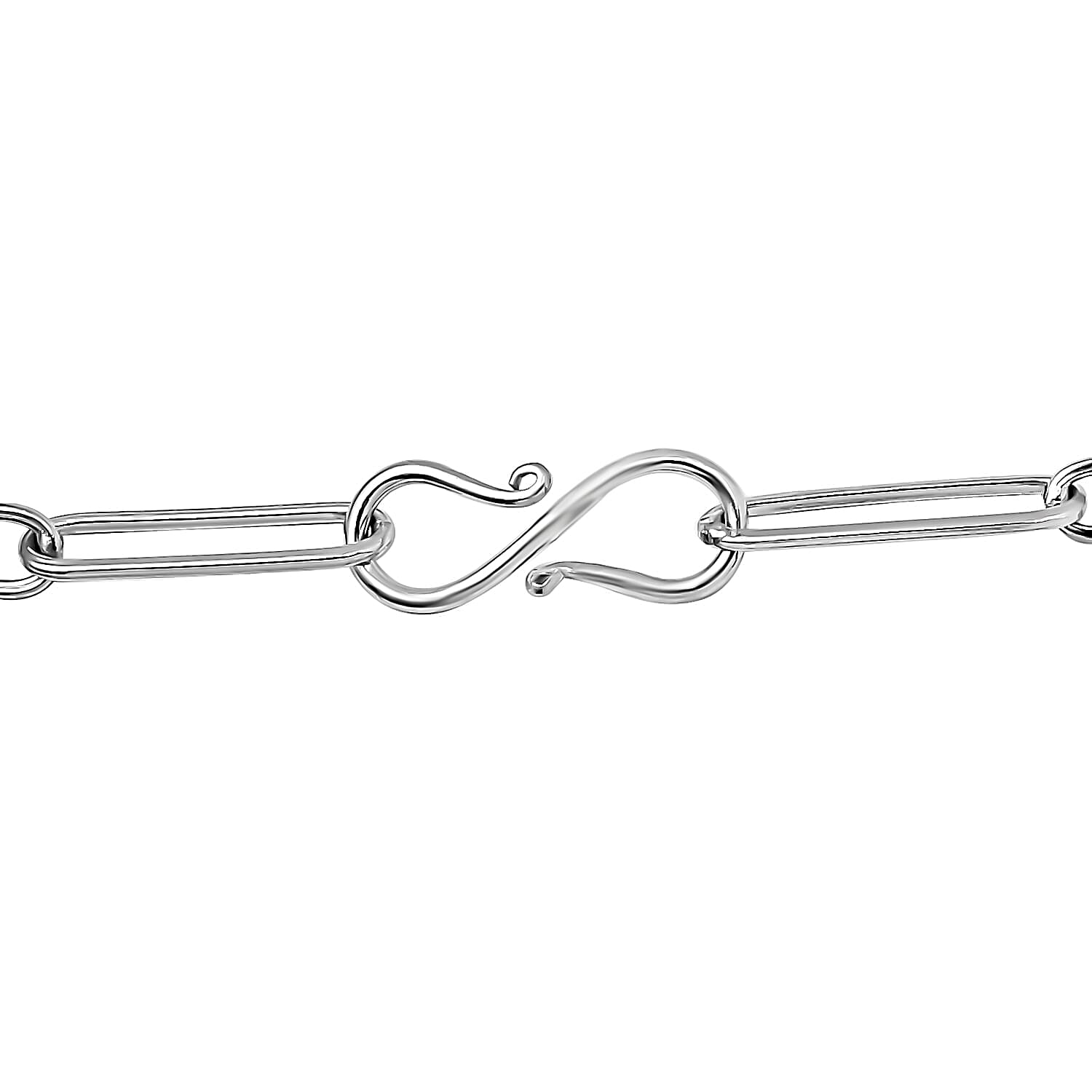 Sleeping Beauty Turquoise Chips Necklace, Paper Clip Chain Necklace, Rhodium Over Sterling Silver Necklace, 18 Inch Necklace, Turquoise Jewelry 80.50 ctw
