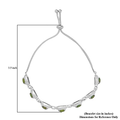 Mojave Green Turquoise Bolo Bracelet in Stainless Steel 4.90 ctw