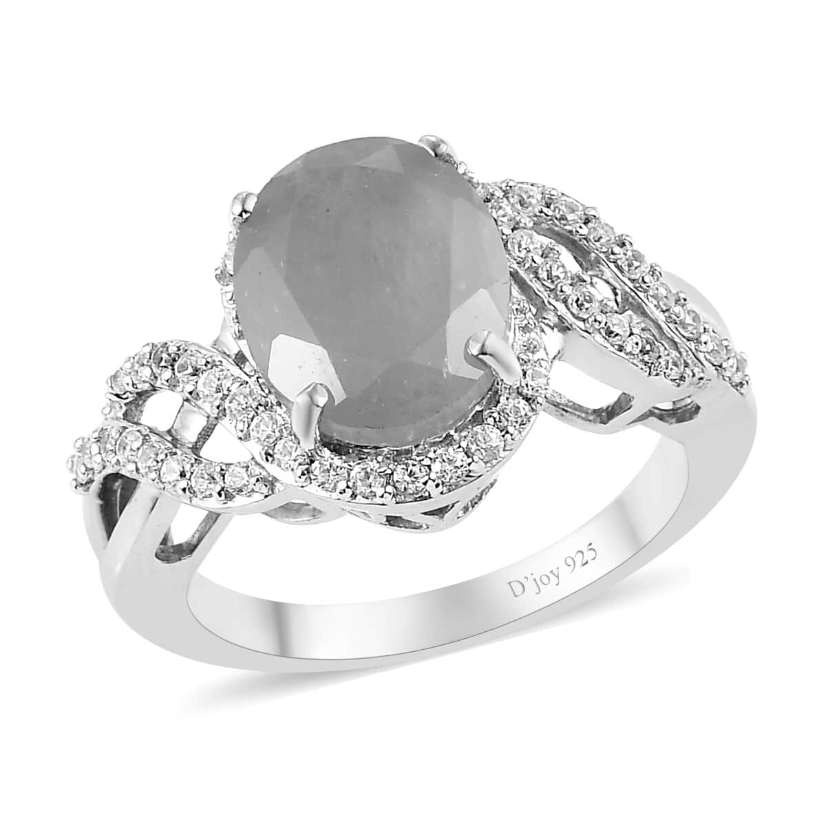 Premium Grandidierite, Natural Champagne and White Diamond Ring in Platinum Over Sterling Silver (Size 10.0) 3.10 ctw image number 0