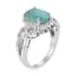Premium Grandidierite and Natural White Zircon Ring in Platinum Over Sterling Silver (Size 10.0) 4.35 ctw image number 3