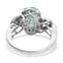 Premium Grandidierite and Natural White Zircon Ring in Platinum Over Sterling Silver (Size 10.0) 4.35 ctw image number 4