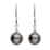 Tahitian Pearl Drop Earrings in Platinum Plated Sterling Silver| Diamond  Studs| Diamond Jewelry   0.07 ctw