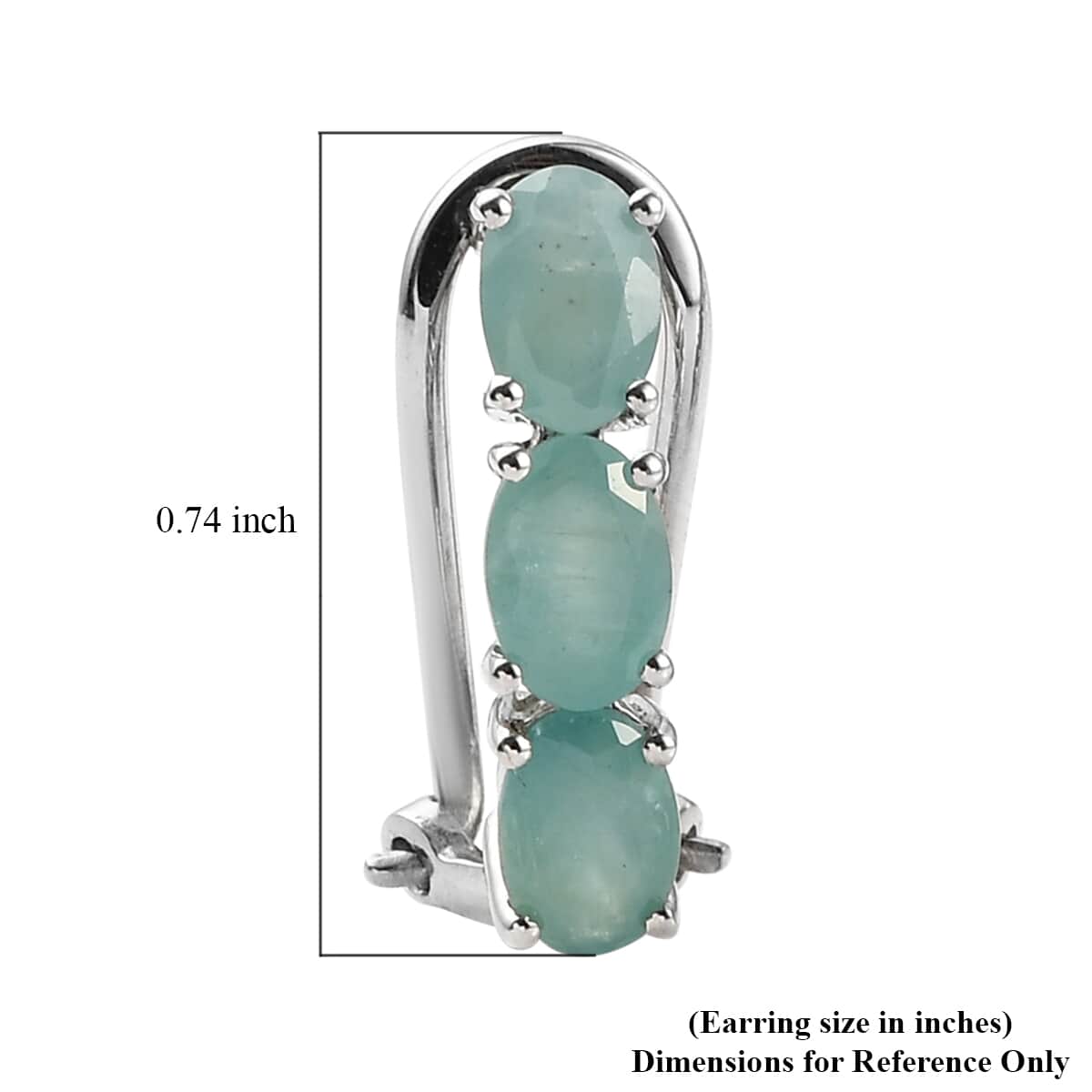 Premium Grandidierite Latch Back Earrings in Platinum Over Sterling Silver 2.60 ctw image number 4