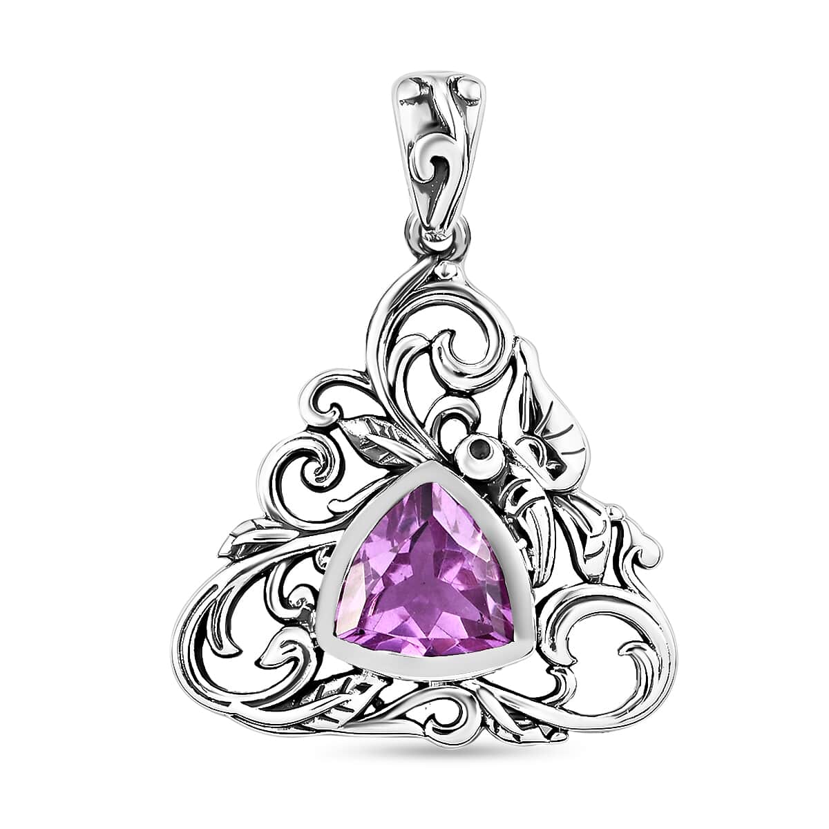 Artisan Crafted Patroke Quartz (Triplet) Fancy Pendant in Sterling Silver 4.65 ctw image number 0