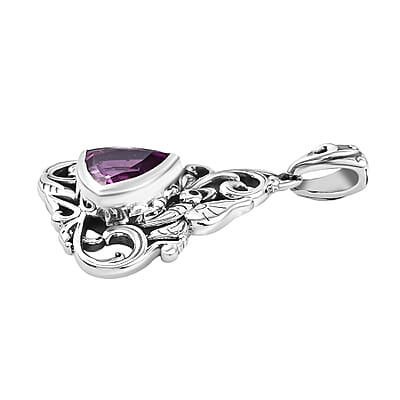 Artisan Crafted Patroke Quartz (Triplet) Fancy Pendant in Sterling Silver 4.65 ctw
