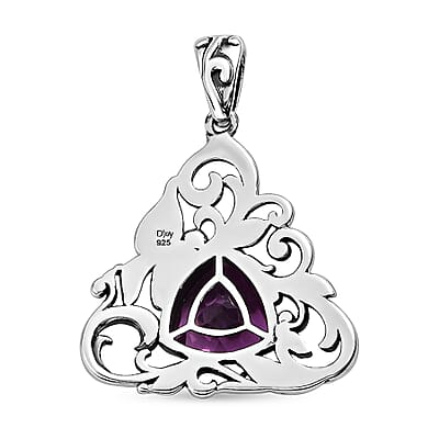 Artisan Crafted Patroke Quartz (Triplet) Fancy Pendant in Sterling Silver 4.65 ctw