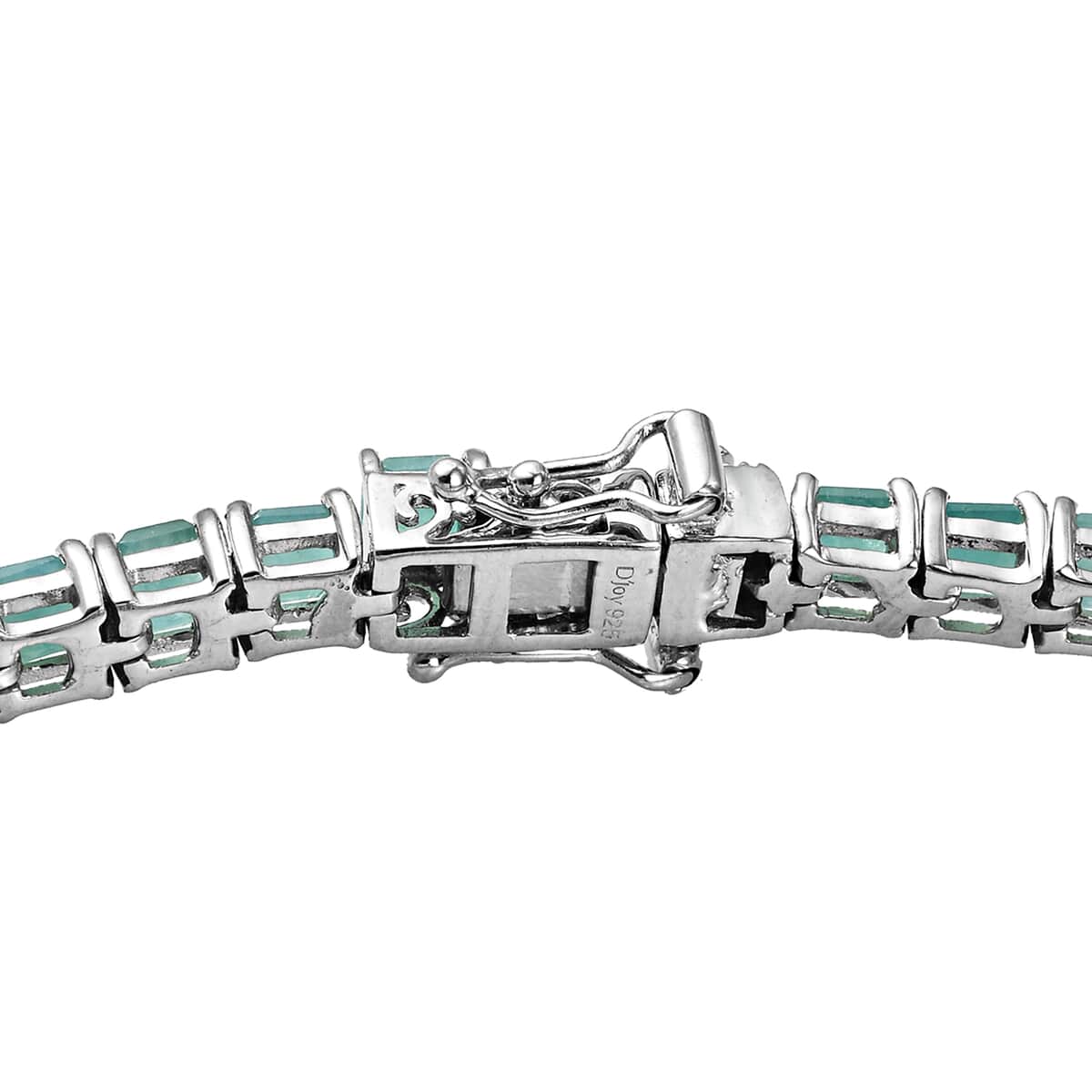 Premium Asscher Cut Grandidierite Tennis Bracelet in Platinum Over Sterling Silver (6.50 In) 10.90 Grams 11.35 ctw image number 3