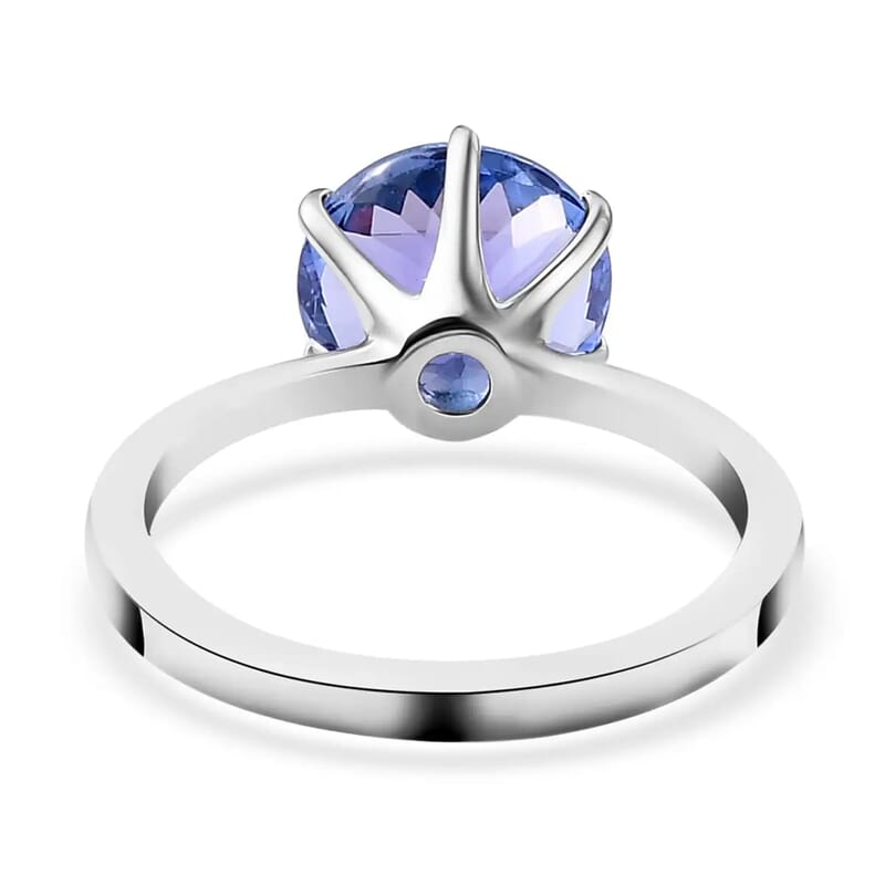 Rhapsody 950 Platinum AAAA Tanzanite Solitaire Ring (Size 10.0) 4.65 Grams 3.10 ctw