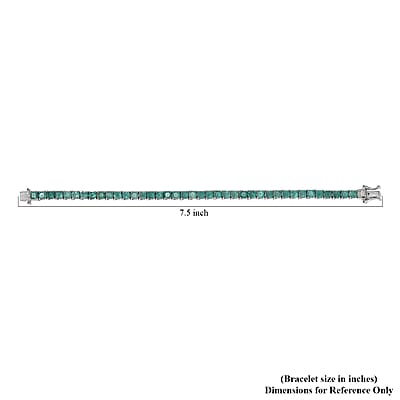 Asscher Cut Premium Grandidierite Tennis Bracelet in Platinum Over Sterling Silver (7.25 In) 12.25 ctw