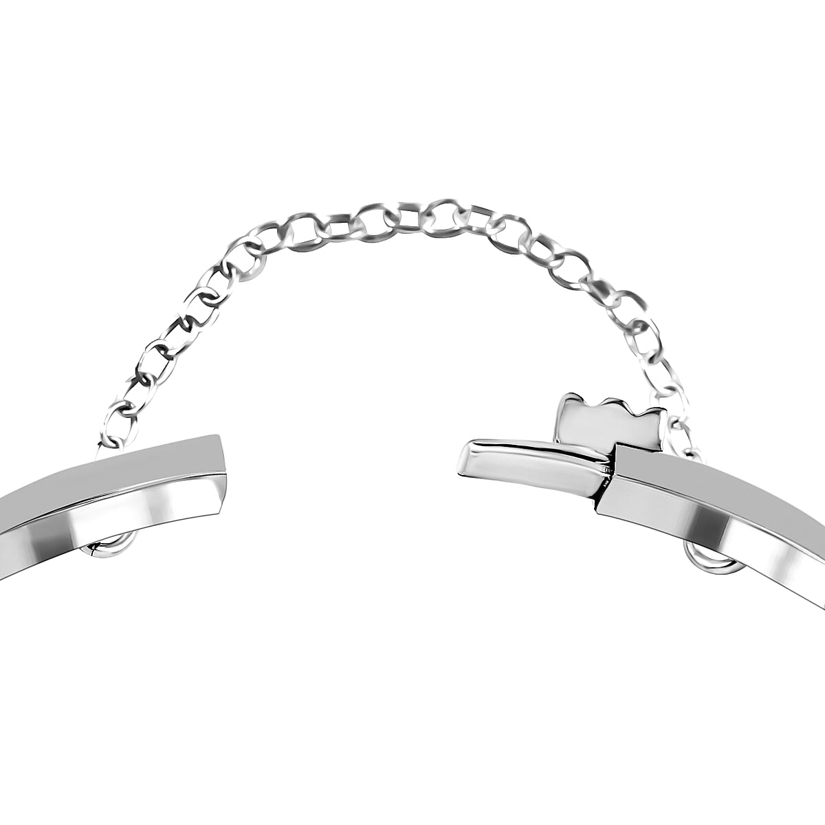 925 Sterling Silver Bracelet, Diamond-Cut Bangle, Silver Bangles (7.50 In) (8.8 g) image number 3