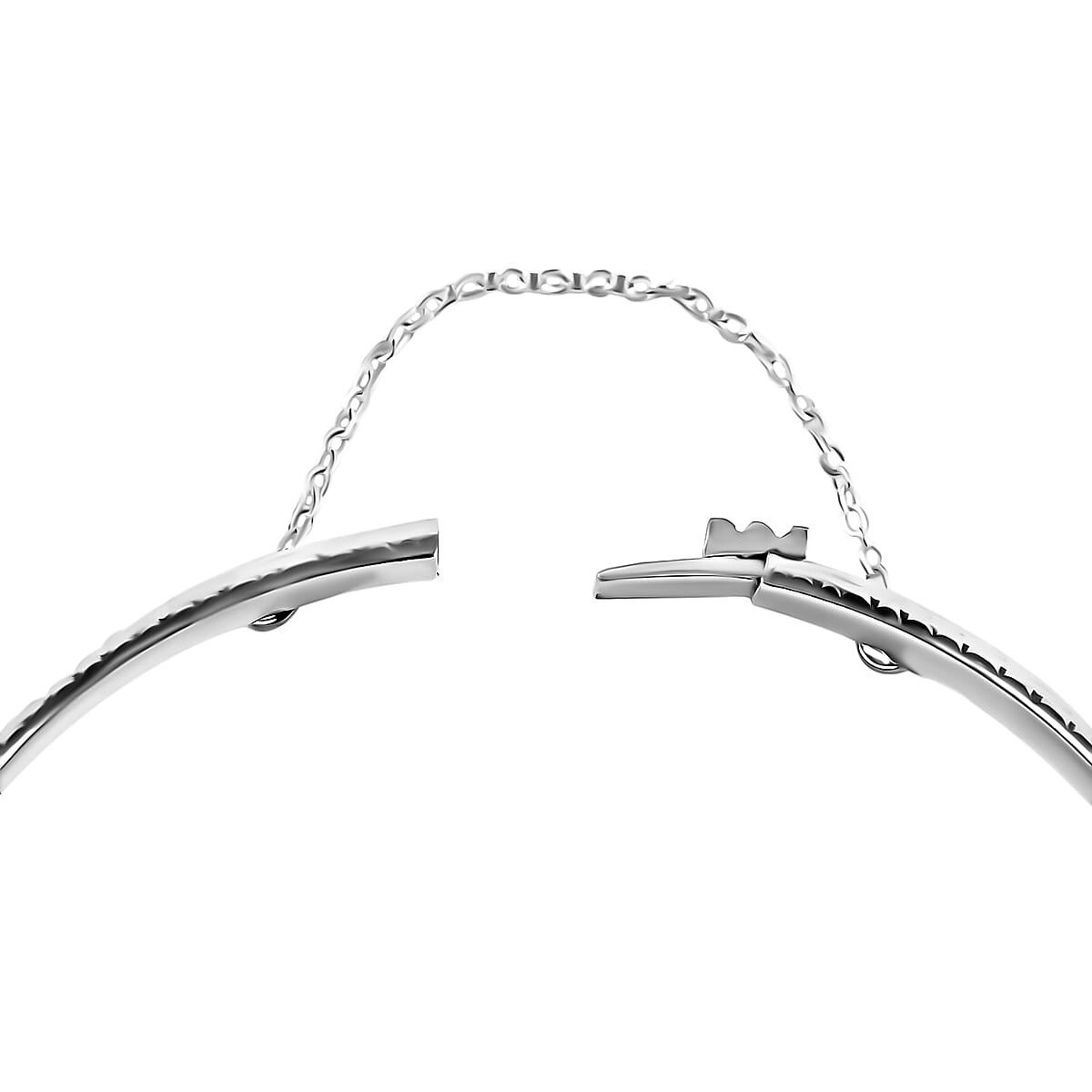 Sterling Silver Engraved Bangle Bracelet (7.00 In) 8.8 Grams image number 2