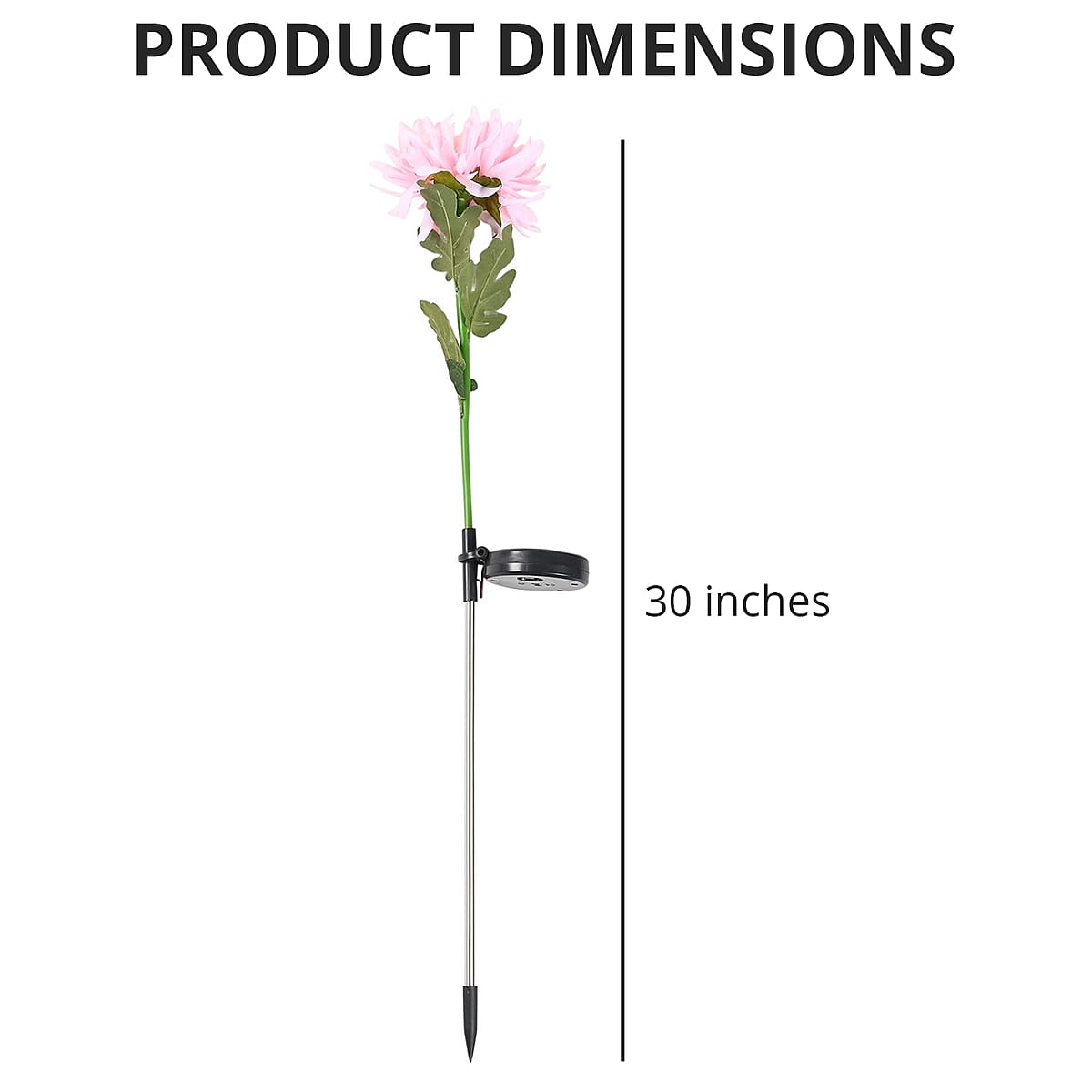 Set of 2 Solar Carnation Garden Light - Pink image number 4