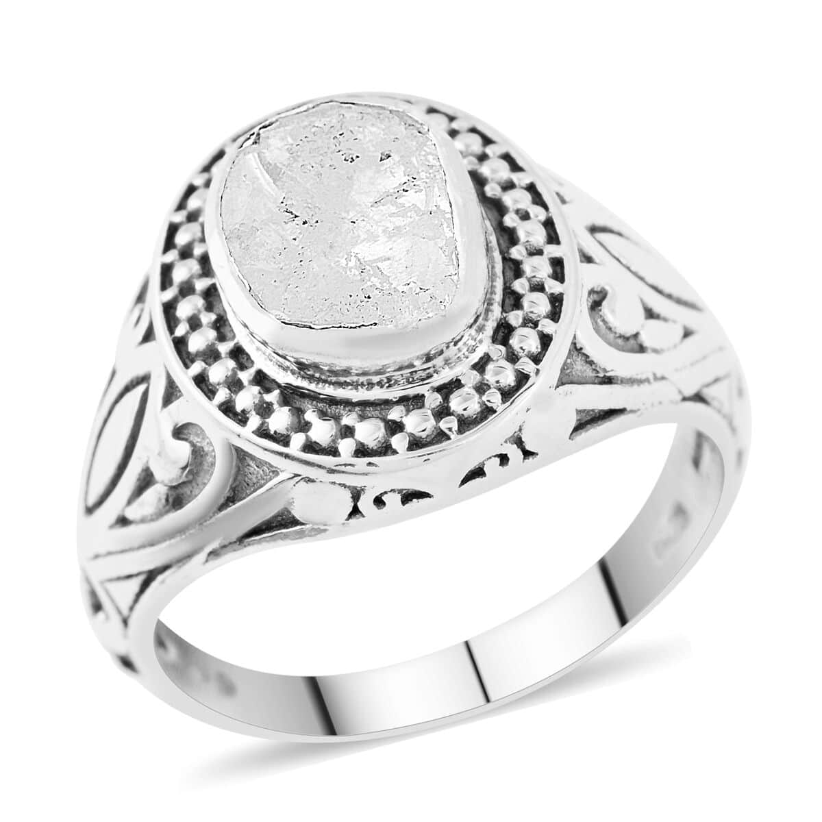 BALI LEGACY Polki Diamond Ring in Sterling Silver (Size 5.0) 0.50 ctw image number 0