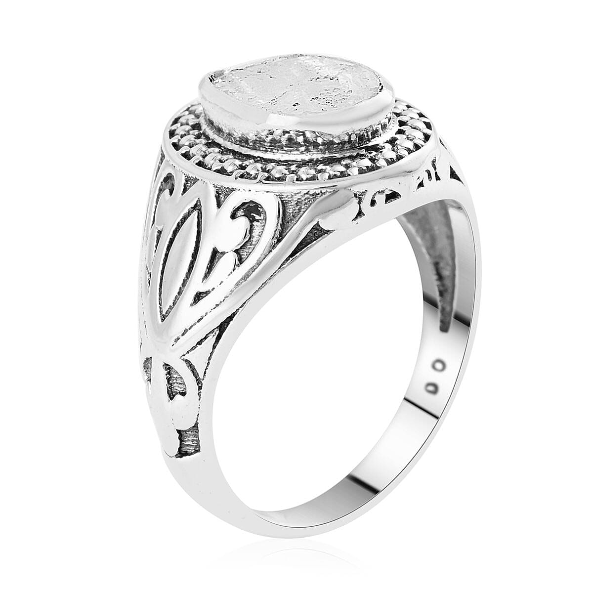 Bali Legacy Polki Diamond Ring in Sterling Silver (Size 10.0) 0.50 ctw image number 3