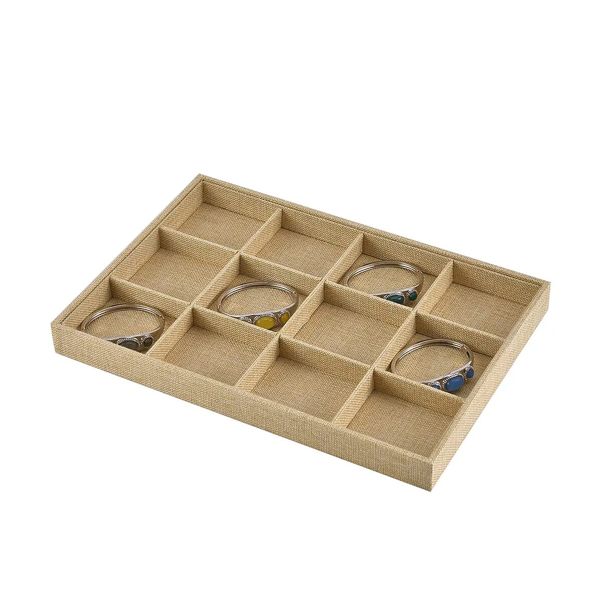 Khaki Linen Removeable 12 Section Tray image number 3
