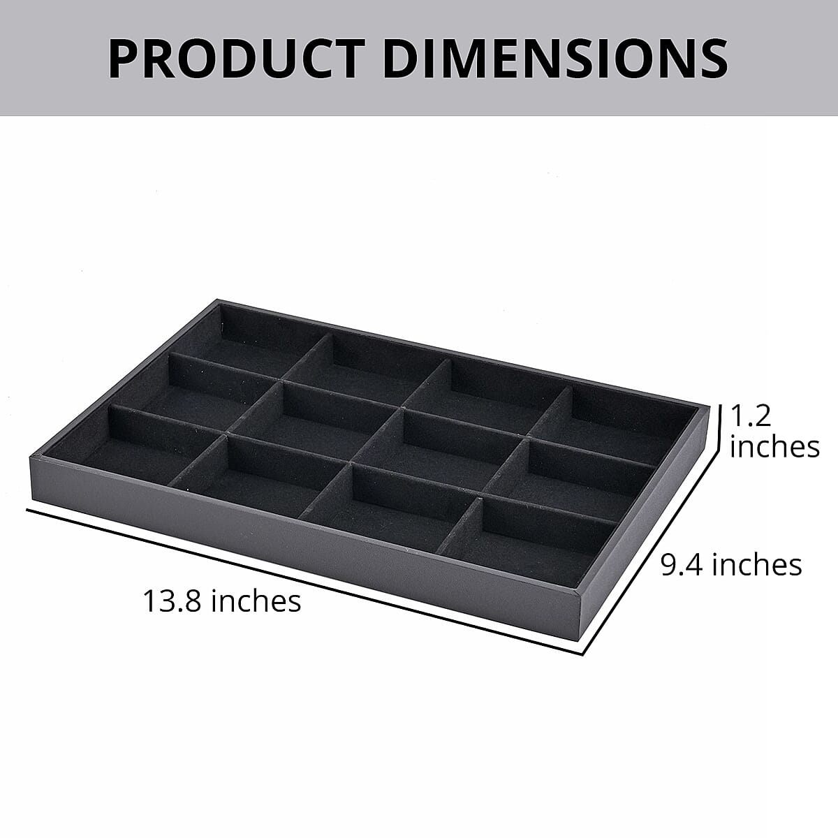 Black Velvet Removeable 12 Section Tray image number 3